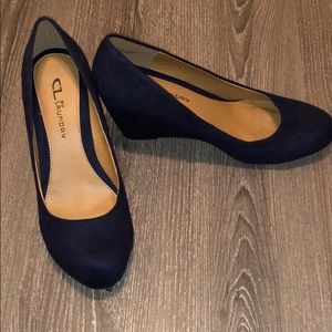 Navy Blue Wedges